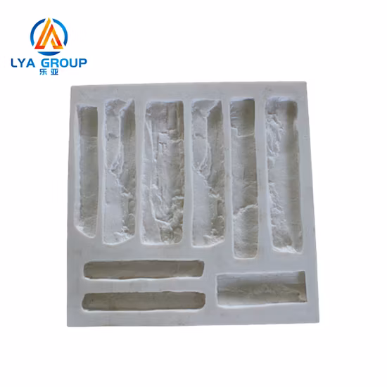 Moldes de pedra concretos de borracha para cultura de silicone com folheado de pedra de parede flexível artificial 3D